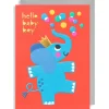Hello Baby Boy Elephant Greetings Card by Myriam Van Neste for Lagom Design