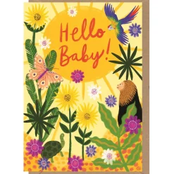 Hello Baby Greetings Card by Bonbi Forest for Earlybird Designs