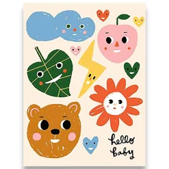 Hello Baby Greetings Card by Carolyn Suzuki for 1973