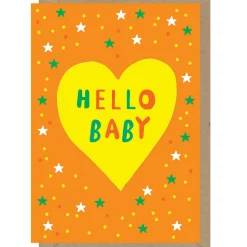 Hello Baby Heart Greetings Card by Dominic Early for Earlybird Designs