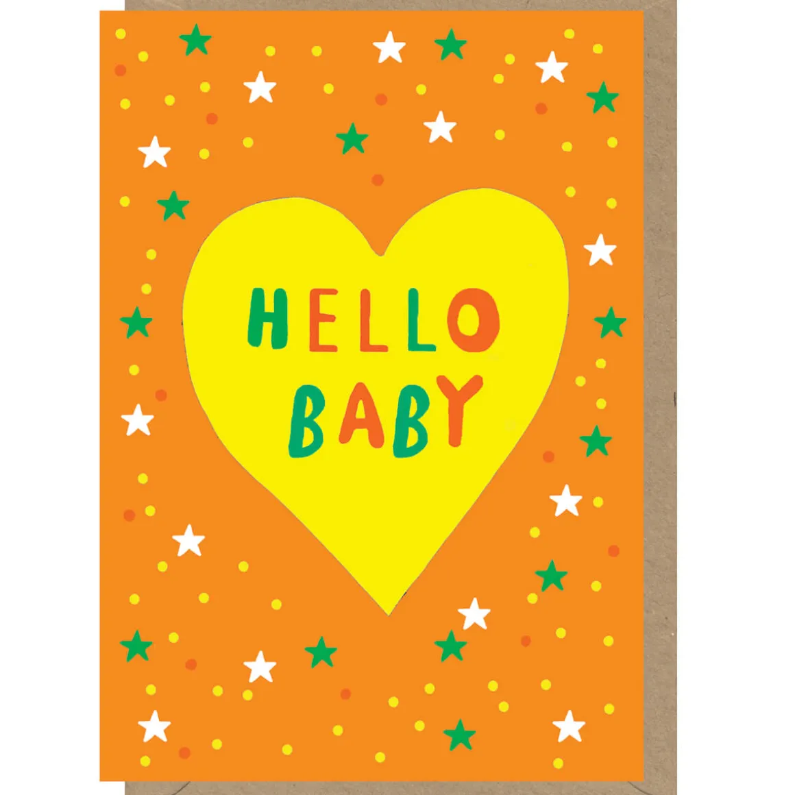 Hello Baby Heart Greetings Card by Dominic Early for Earlybird Designs
