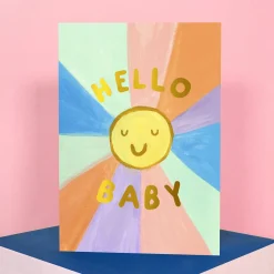 Hello Baby Sunshine Greetings Card by Eleanor Bowmer