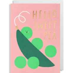 Hello Sweet Pea Greetings Card by Susie Hammer for Lagom Design