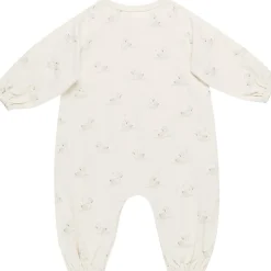 Henley Bubble Jumpsuit in Swans by Quincy Mae