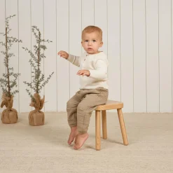Henley Knit Top in Natural by Quincy Mae