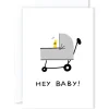 Hey Baby Greetings Card by Holly St Clair for Wrap