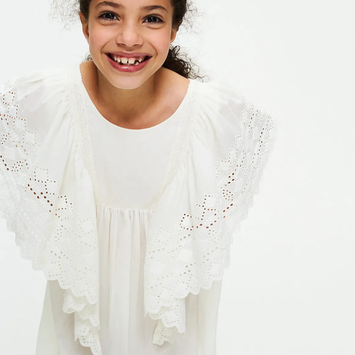Hibiscus Dress in Vintage White by Faune
