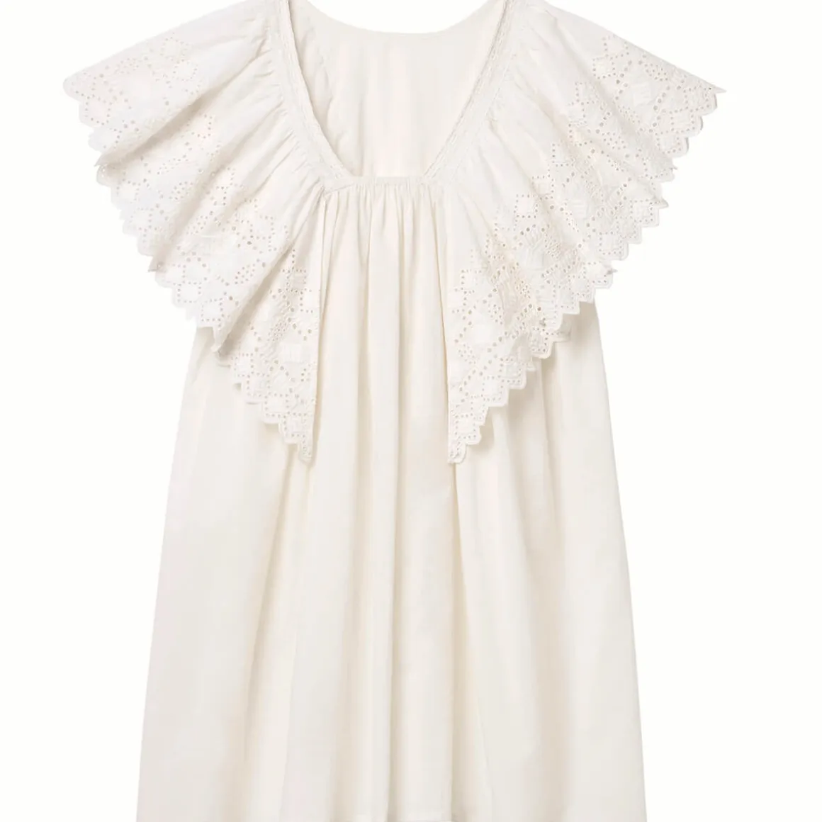 Hibiscus Dress in Vintage White by Faune