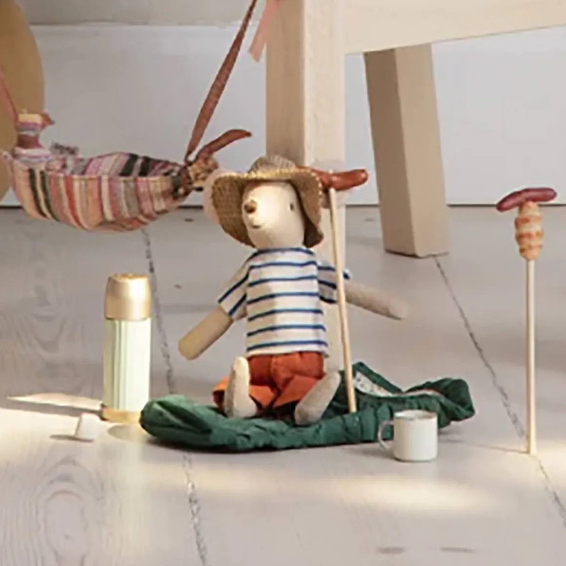 Hiking Big Brother Mouse (Striped Top) by Maileg