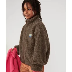 Hoktown Kid's Fleece Jacket in Melange Candied Chestnut by American Vintage