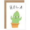 Hola Cactus Greetings Card by Elliot Kruszynski for Wrap