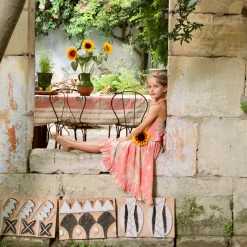 Holiday Dress in Marguerite Flowers by Bonjour