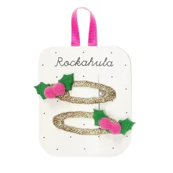 Holly Pom Pom Hair Clips by Rockahula