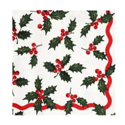 Holly White Paper Napkins by Talking Tables