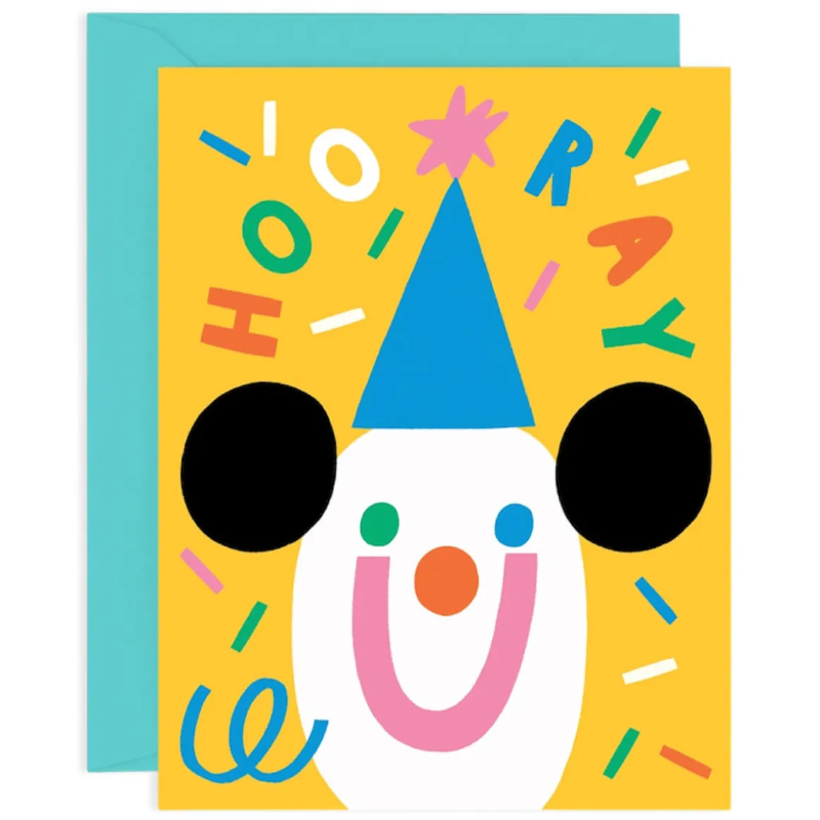 Hooray Confetti Greetings Card by Susie Hammer for Wrap