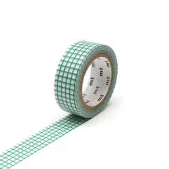 Hougan Emerald Grid 15mm Deco Series Washi Tape by MT Japan