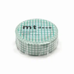 Hougan Emerald Grid 15mm Deco Series Washi Tape by MT Japan
