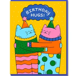 Hugging Cats Greetings Card by Bailey Crouch for 1973