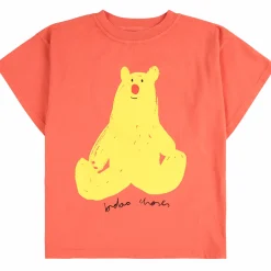 Hug Me Bear T-Shirt in Red by Bobo Choses