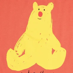 Hug Me Bear T-Shirt in Red by Bobo Choses