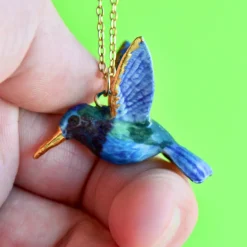 Hummingbird Ceramic Pendant by Camp Hollow
