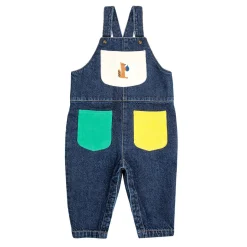 Hungry Squirrel Denim Baby Dungarees by Bobo Choses - Last One In Stock - 6 Months