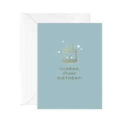 Hurrah Its Your Birthday Mini Greetings Card by Card Nest