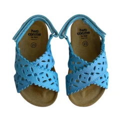 Ida Cut Out Sandals in Celeste Blue by PèPè