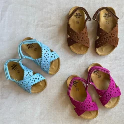 Ida Cut Out Sandals in Celeste Blue by PèPè