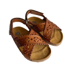 Ida Cut Out Sandals in Cuoio Brown by PèPè