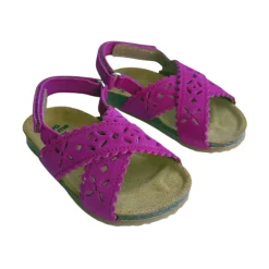 Ida Cut Out Sandals in Lampone Pink Suede by PèPè