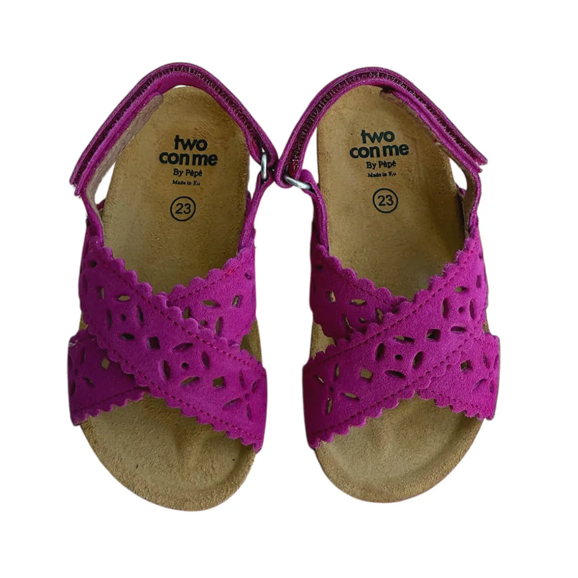 Ida Cut Out Sandals in Lampone Pink Suede by PèPè