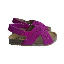 Ida Cut Out Sandals in Lampone Pink Suede by PèPè