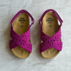 Ida Cut Out Sandals in Lampone Pink Suede by PèPè