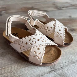 Ida Cut Out Sandals in Latte by PèPè