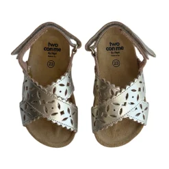 Ida Cut Out Sandals in Oro Gold by PèPè
