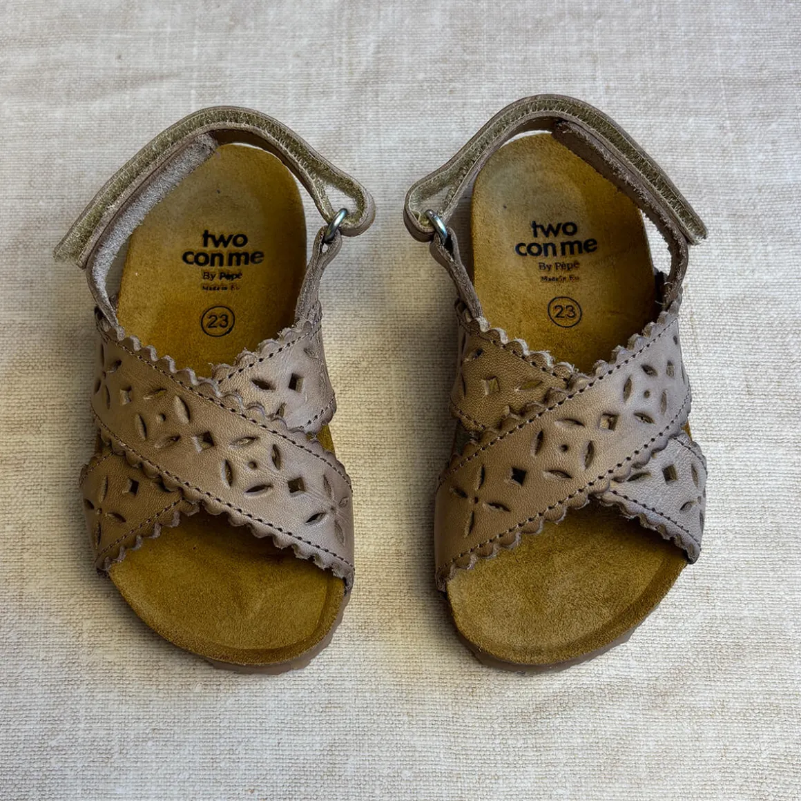 Ida Cut Out Sandals in Sand by PèPè