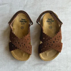 Ida Cut Out Sandals in Terra Suede by PèPè