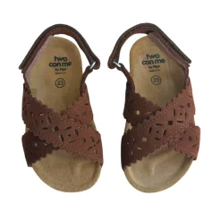 Ida Cut Out Sandals in Terra Suede by PèPè