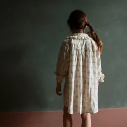 Ikat Dress in Ivory by Bonjour - Last Ones In Stock - 2-8 Years