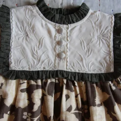 Ines Dress in Autumnal Terra Flowers by Bonjour - Last One In Stock - 6 Years