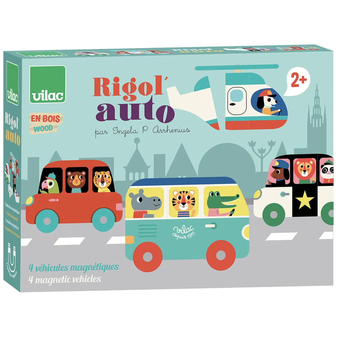 Ingela P. Arrhenius Magnetic Cars Set by Vilac