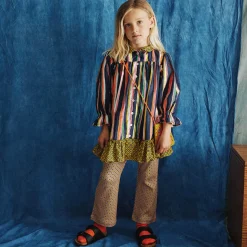 Ingrid Dress in Moonlight Watercolor Stripe by Misha & Puff - Last Ones In Stock - 3-4 Years