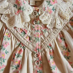 Iris Blouse in Farandole Stripes Flowers by Bonjour