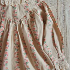 Iris Blouse in Farandole Stripes Flowers by Bonjour