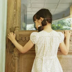 Ismay Dress in Checker Rose Print / Zinnia by Soor Ploom