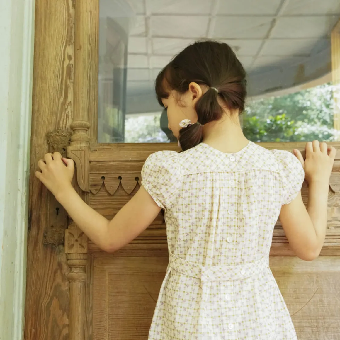 Ismay Dress in Checker Rose Print / Zinnia by Soor Ploom