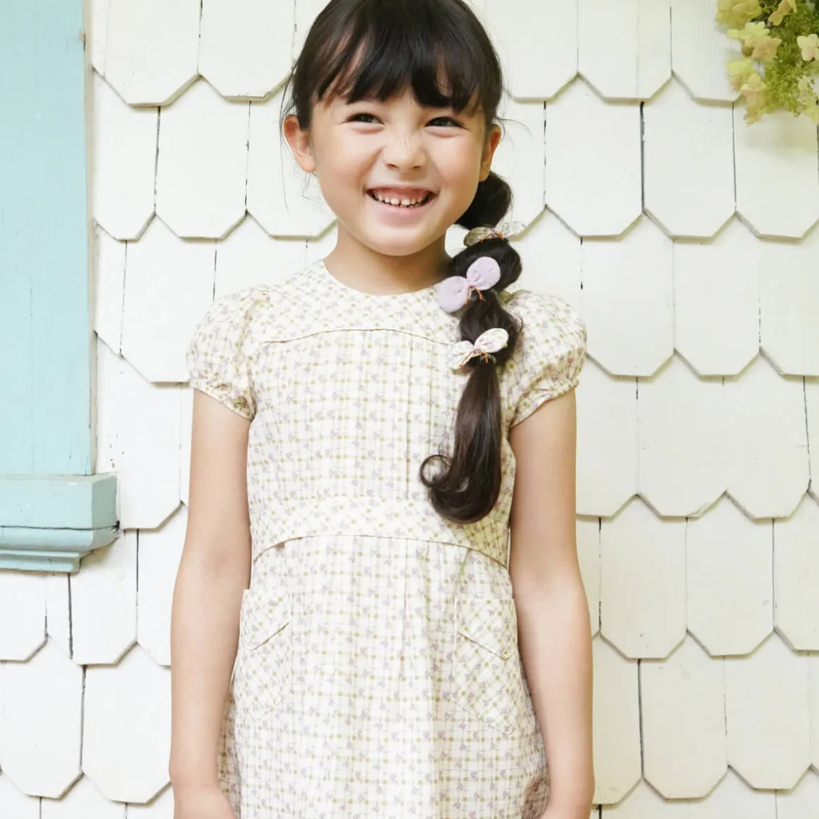 Ismay Dress in Checker Rose Print / Zinnia by Soor Ploom