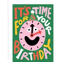 It's Time For Your Birthday Greetings Card by Cari Vander Yacht for Wrap
