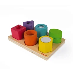 I Wood Shapes and Sounds 6 Block Puzzle by Janod